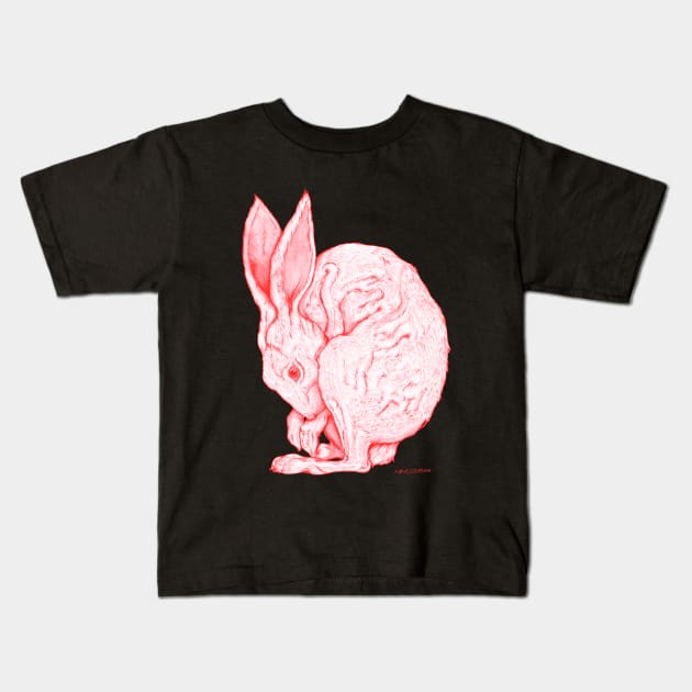 Jack Rabbit Kids T-Shirt by Kayleendaa